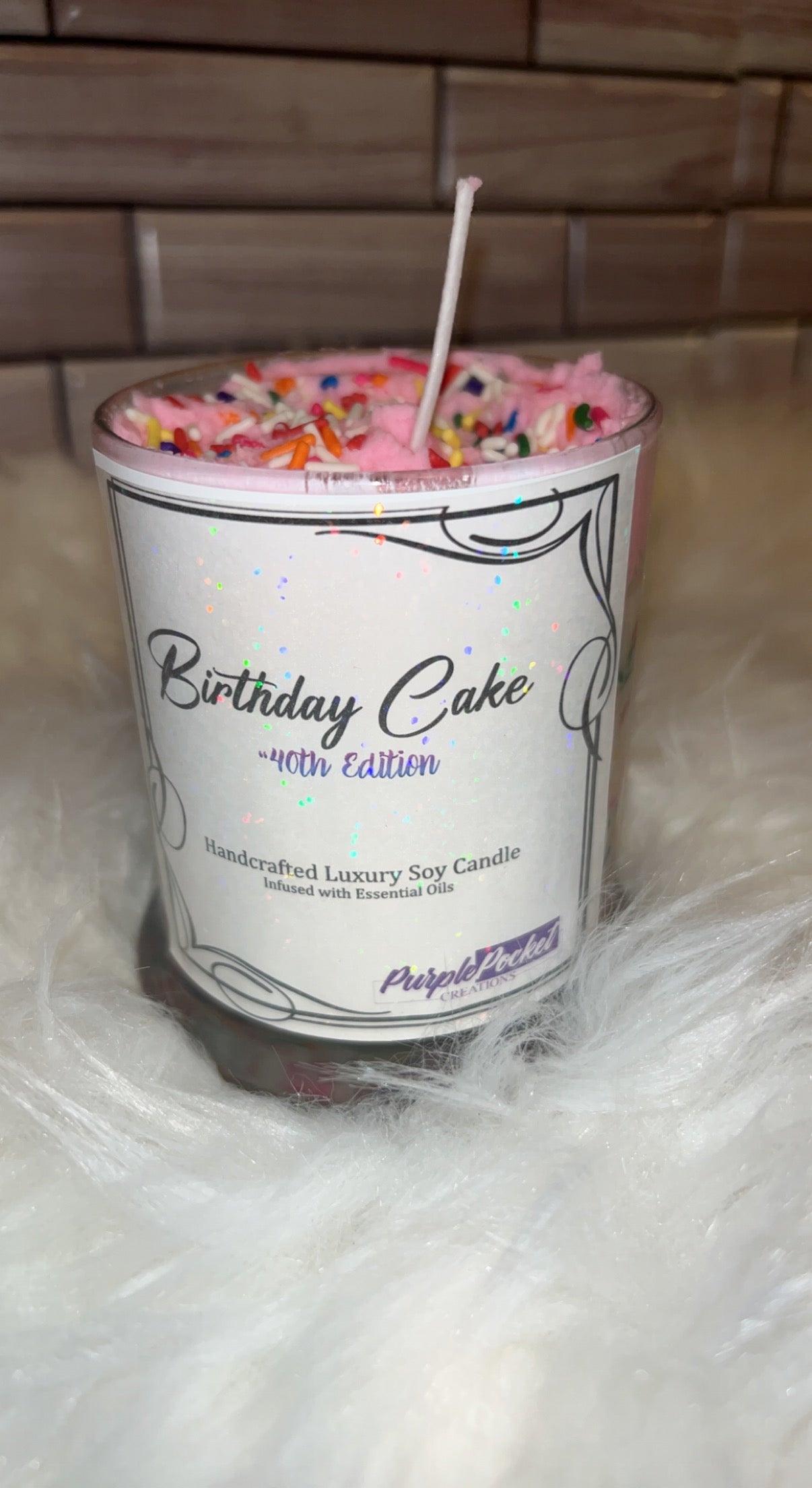 "40th Edition" BIRTHDAY CAKE CANDLE